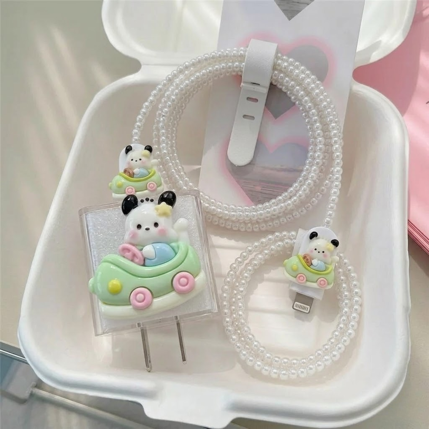 3D Puppy Ride Edition – iPhone Charger Cover (With Wire Protector)