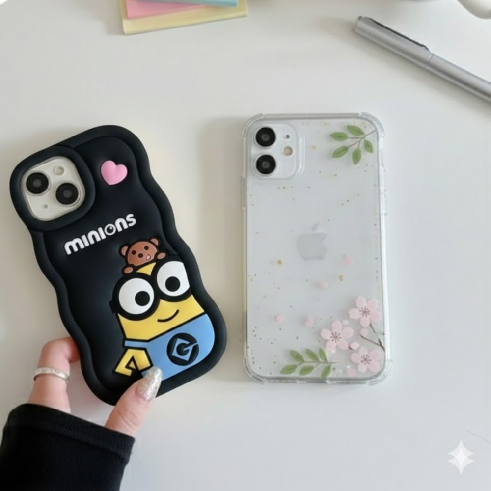Mini Minions iPhone Case (With Built-in Stand)