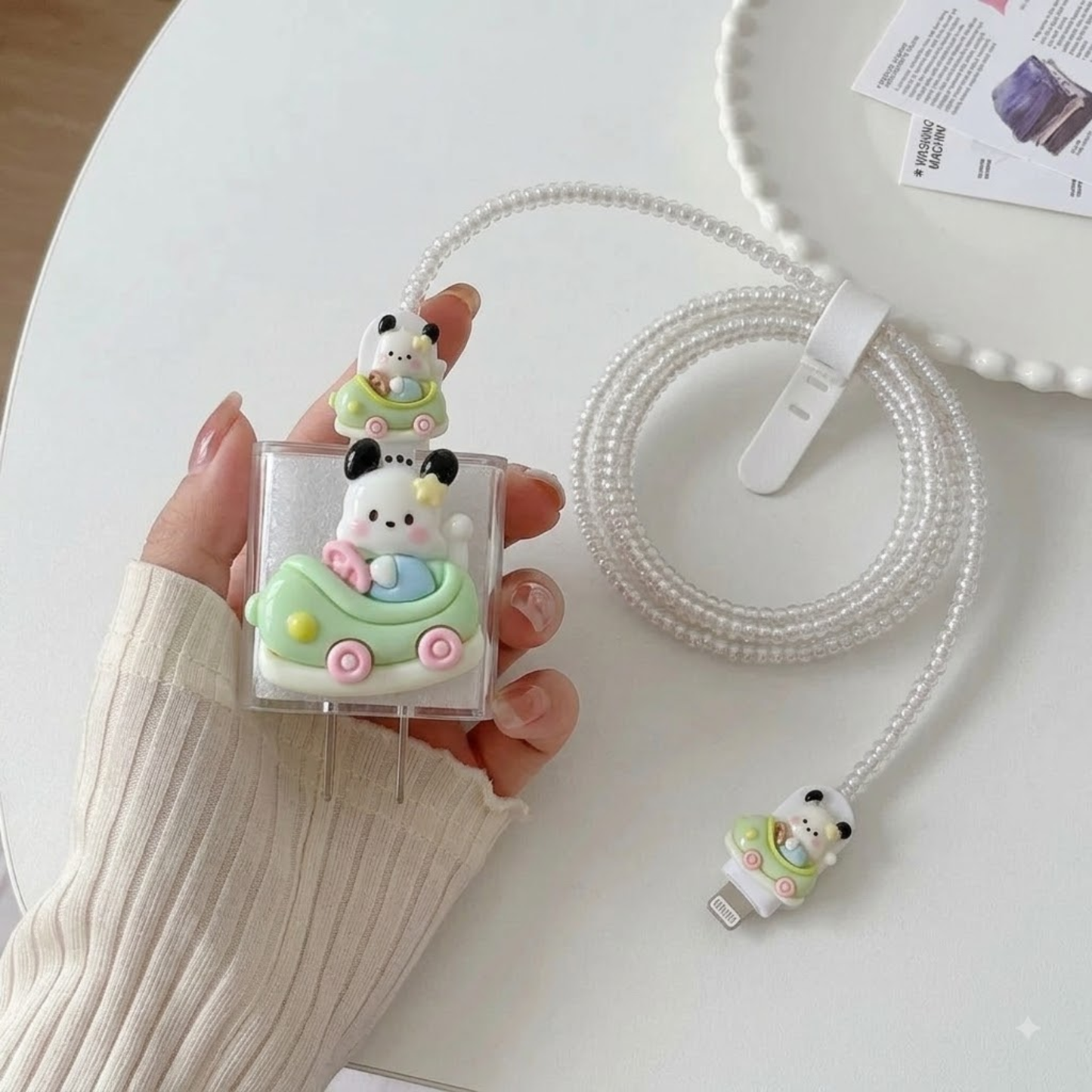 3D Puppy Ride Edition – iPhone Charger Cover (With Wire Protector)