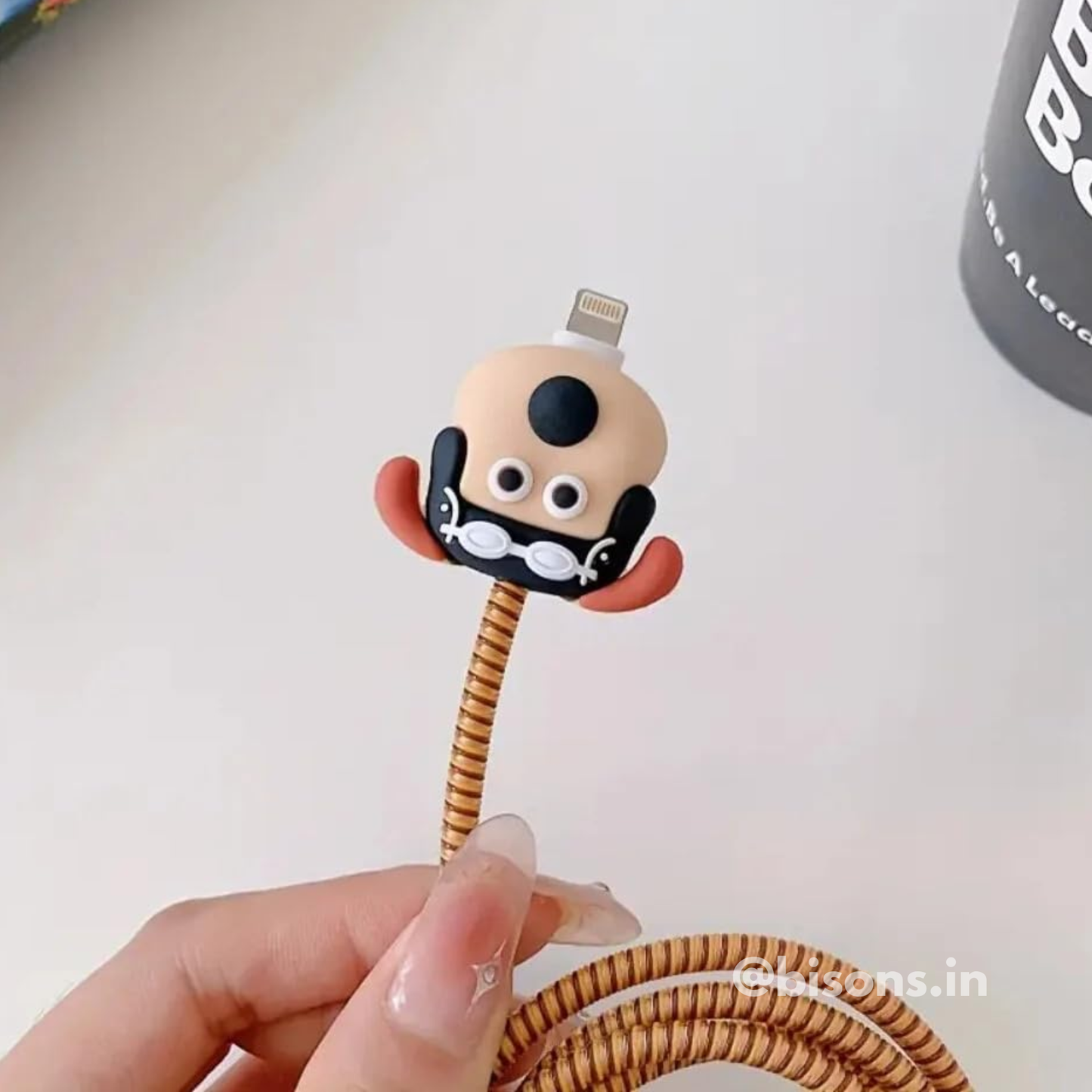 Pilot Pug Edition – iPhone Charger Cover (With Wire Protector)