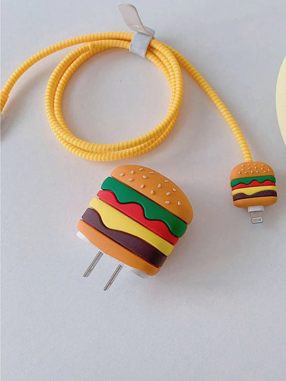 Burger Edition – iPhone Charger Cover (With Wire Protector)