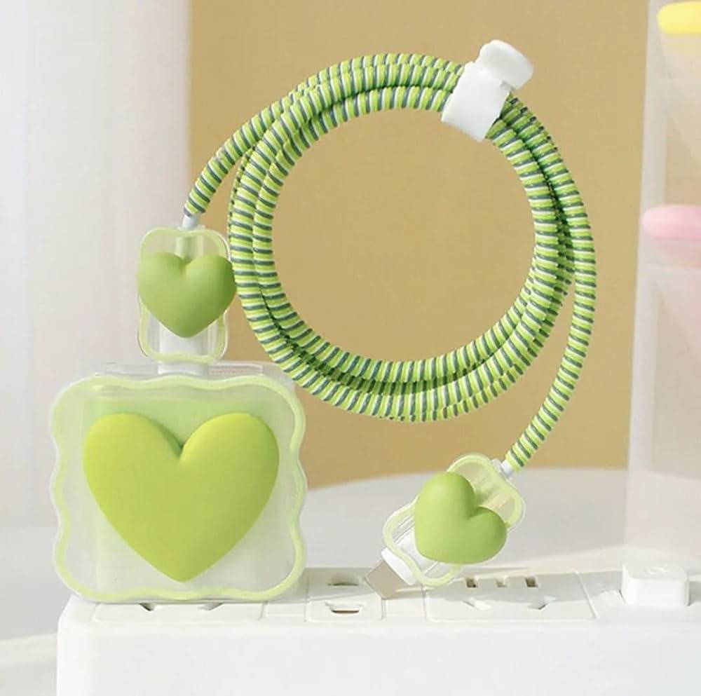 3D Little Heart Edition – iPhone Charger Cover (With Wire Protector)