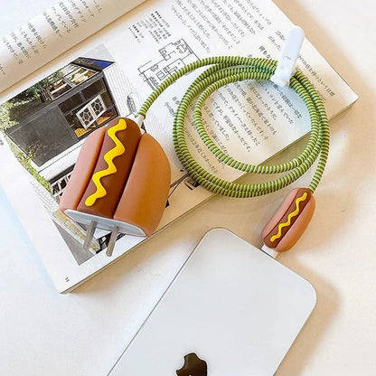 Hot Dog Edition – iPhone Charger Cover (With Wire Protector)