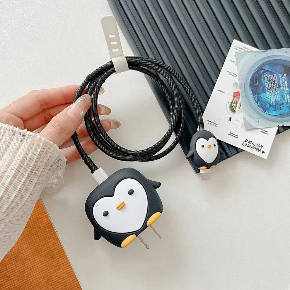 Penguin Edition – iPhone Charger Cover (With Wire Protector)