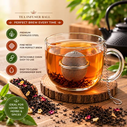 BrewMitra™ – Stainless Steel Tea Infuser Set