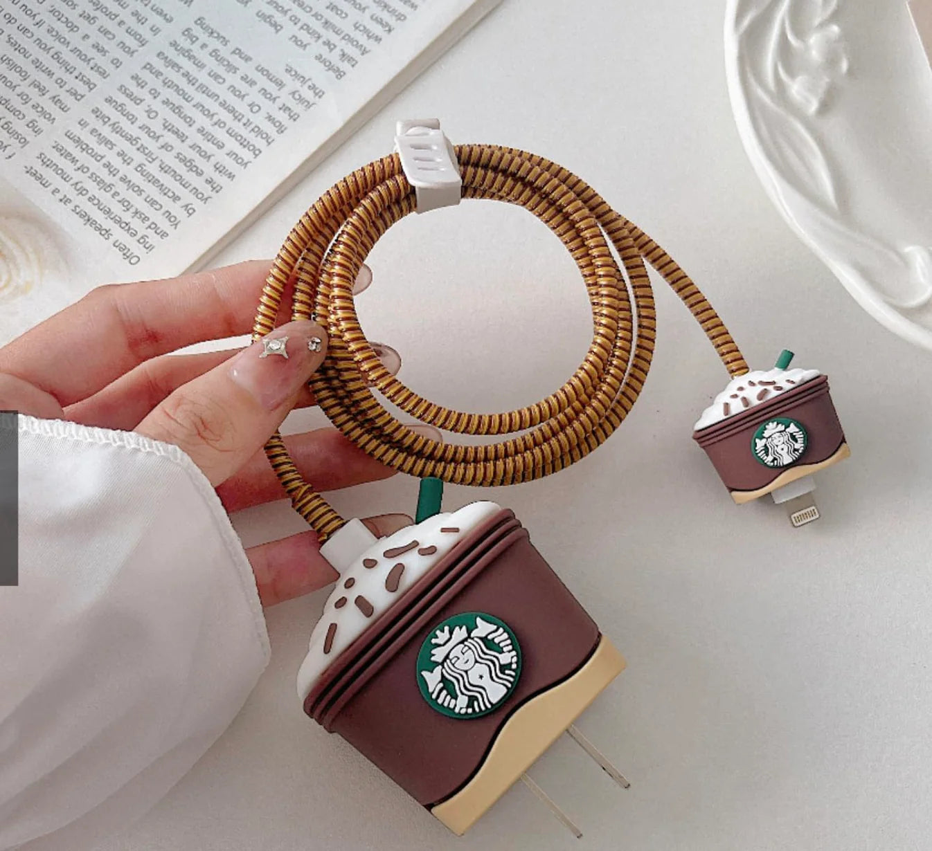 Starbucks Brown Edition – iPhone Charger Cover (With Wire Protector)