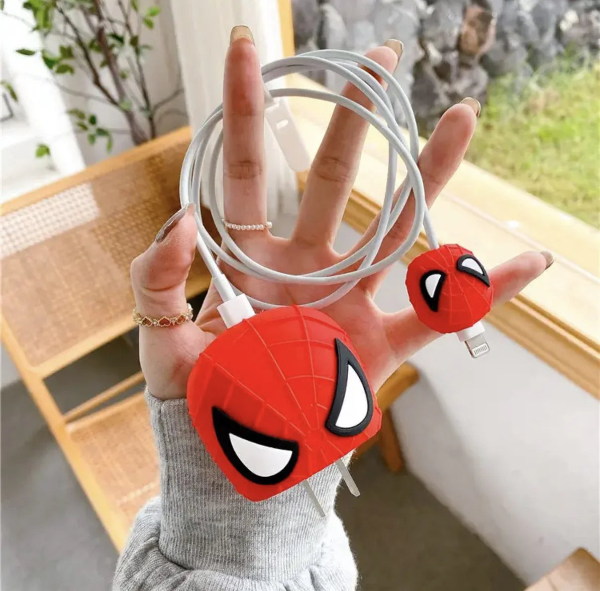 SpiderWeb Edition – iPhone Charger Cover (With Wire Protector)