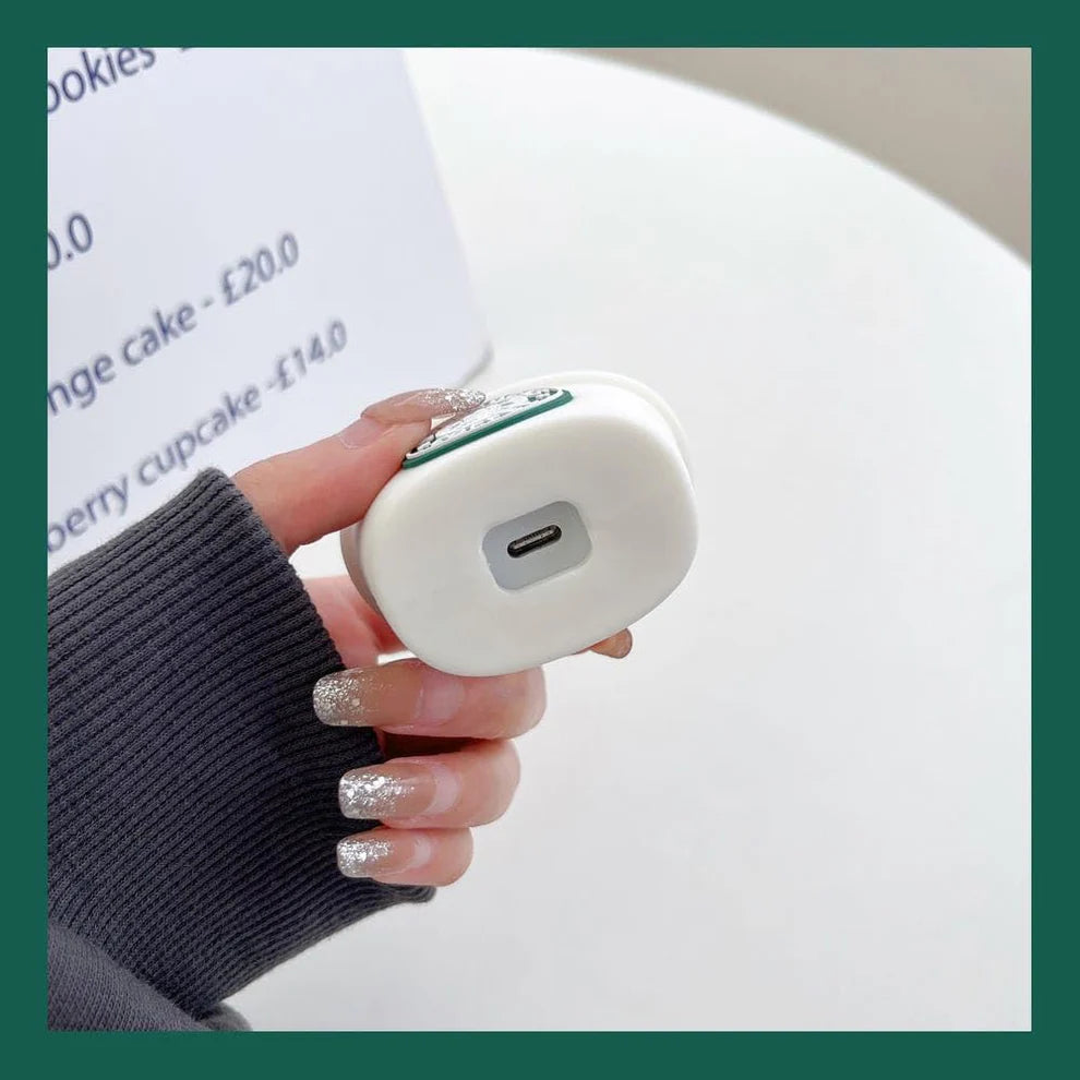 Starbucks White Edition – iPhone Charger Cover (With Wire Protector)