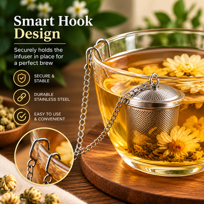 BrewMitra™ – Stainless Steel Tea Infuser Set